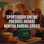 Fans menonton bola sambil bermain sportsbook